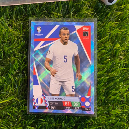 [ CHÍNH HÃNG ] - CRYSTAL PARALLEL - TOPPS MA EURO 2024 - JULES KOUNDE (FRANCE)