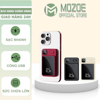 Sạc dự phòng 30000mAh, sạc nhanh hít từ tính không dây, sạc nhanh cắm dây,màn led báo pin cao cấp