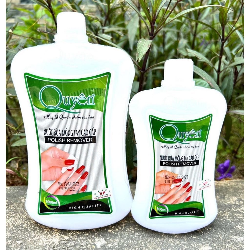 Nước rửa móng tay aceton Quyên chính hãng - Nước rửa loại tốt tẩy mạnh, sạch nhanh, mùi dễ chịu (500ml và 1000ml)