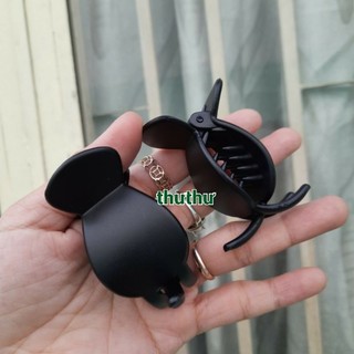 Combo 4 cái Kẹp tóc 3 răng tròn đen nhám (Loại 1)