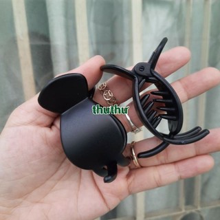 Combo 4 cái Kẹp tóc 3 răng tròn đen nhám (Loại 1)