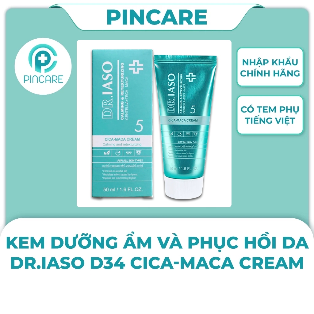 Kem Dưỡng Ẩm Driaso D34 CICA-MACA CREAM - PINCARE