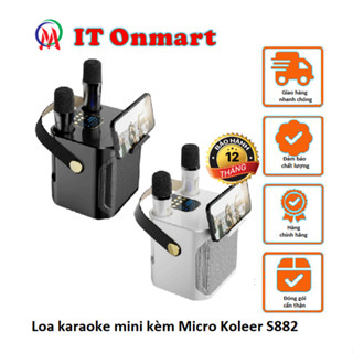 Loa karaoke bluetooth cao cấp kèm 2 Micro Koleer S882 cực hay