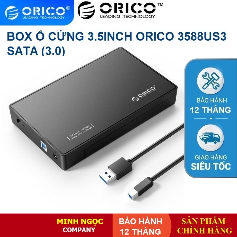 Box Hộp Ổ Cứng 3.5/2.5 inch SATA USB 3.0 Orico 3588US3 - Bảo Hành 12 Tháng