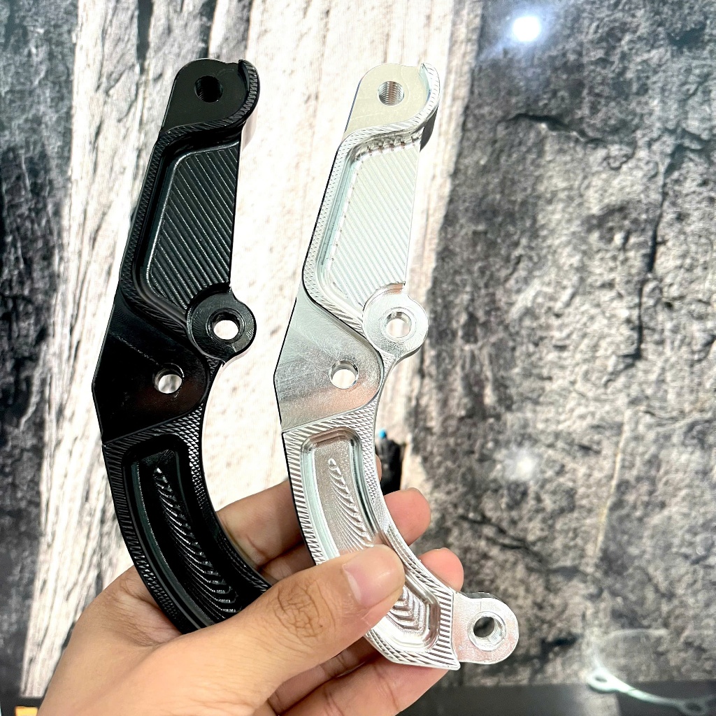 Pát Heo rembo gắn xe điện Quantum đĩa 220mm_Pát CNC nguyên khối lắp xe điện Quantum đi heo 2 pis đối