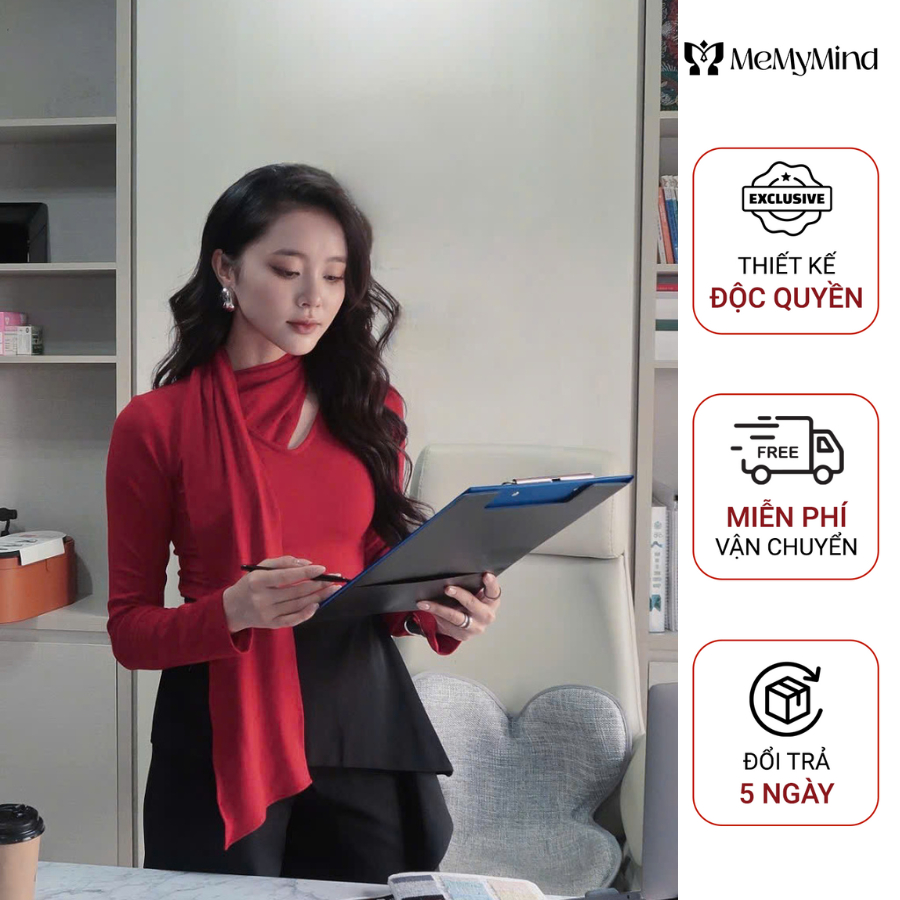 Áo thun thu đông nữ thiết kế tạo đường khoét vai tinh tế, quyến rũ nhà MEMYMIND - A1001