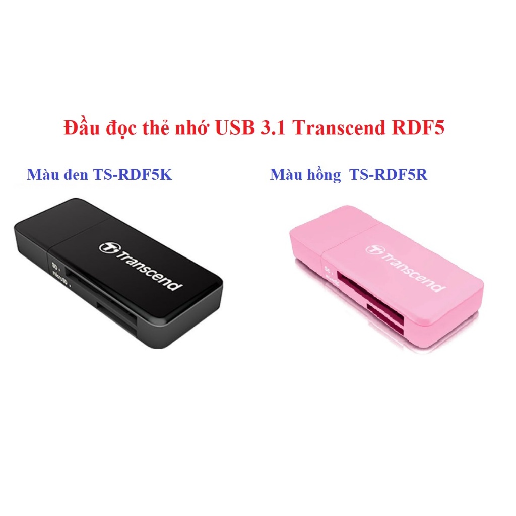Đầu đọc thẻ nhớ USB 3.1 Transcend RDF5