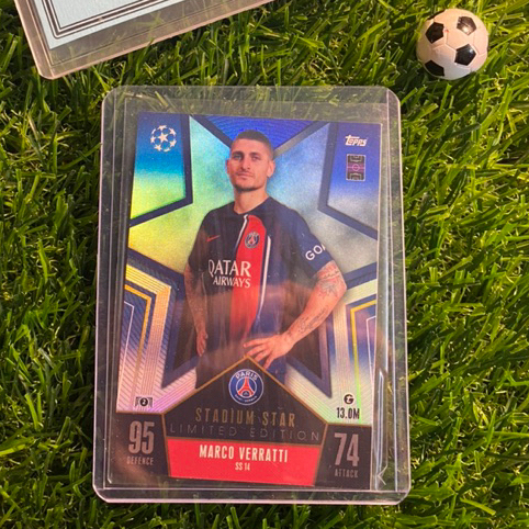 [ CHÍNH HÃNG ] - LIMITED EDITION - STADIUM STAR - TOPPS MATCH ATTAX 2023/2024 - MARCO VERRATTI (PSG)