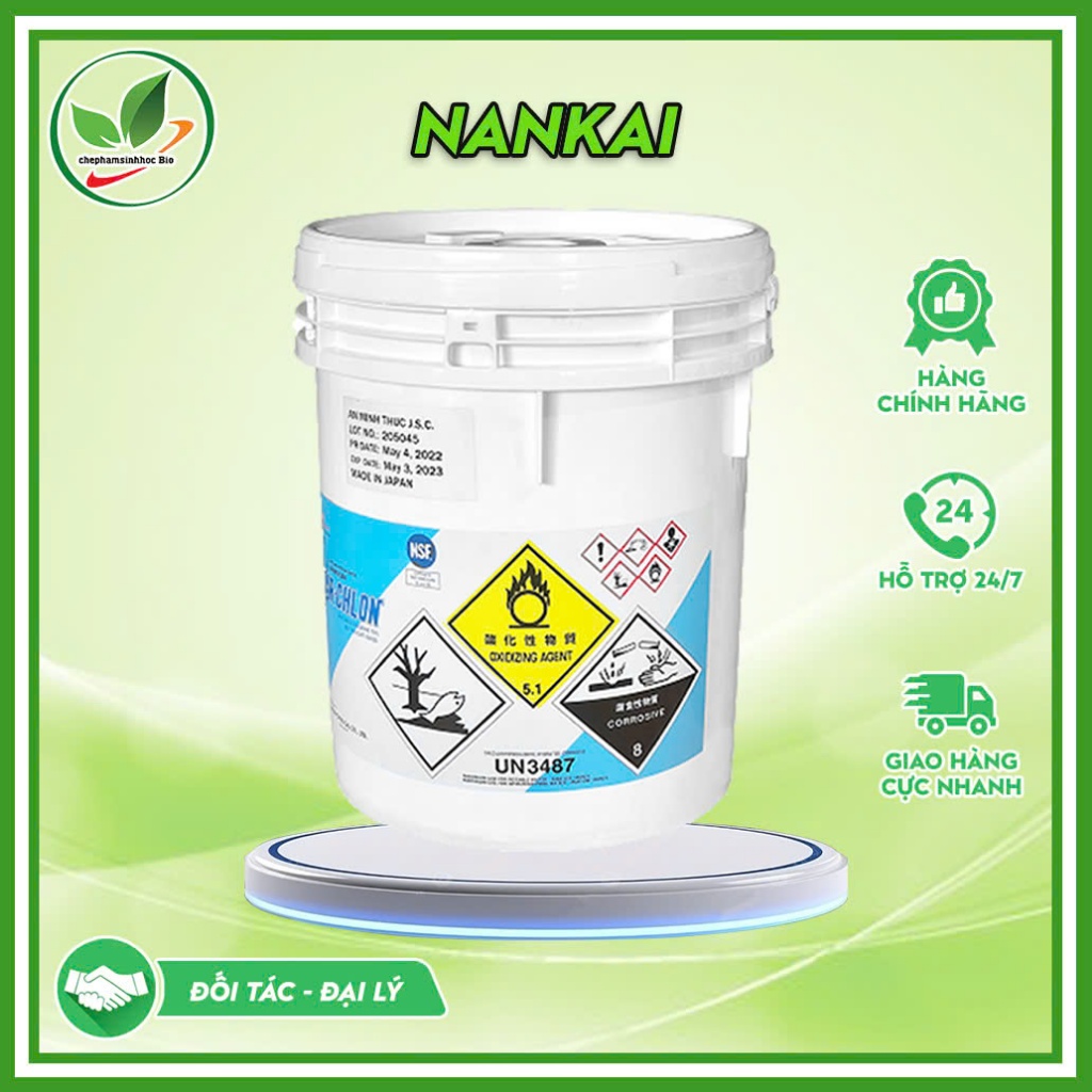 Hóa chất Clorin Nankai 70% Nhật Bản thùng 45kg