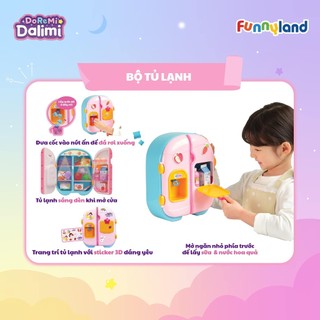 Đồ chơi tủ lạnh Dalimi với phụ kiện đồ ăn từ thương hiệu Hàn Quốc