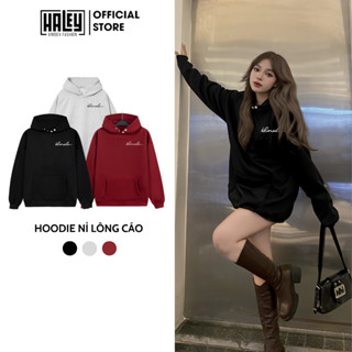 Áo Hoodie Nam Nữ Nỉ Lông Cáo Local Brand HALEY HD39 Form Unisex Mũ To Phong Cách Basic, Thoải Mái
