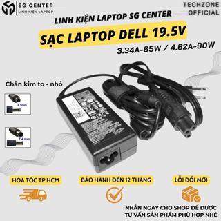 Sạc Laptop Dell, Chân To Chân Nhỏ 19.5V - 3.34A (65W) 4.62A (90W), Sạc Máy Tính Dell, Mới 100% - BẢO HÀNH LỖI 1 ĐỔI 1