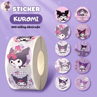 Cuộn 500 Sticker Kuromi / Melody / Kitty Dễ Thương - Sticker In Sắc Nét Với Nhiều Nhãn Dán Cute Cho Bé Thỏa Sức Sáng Tạo