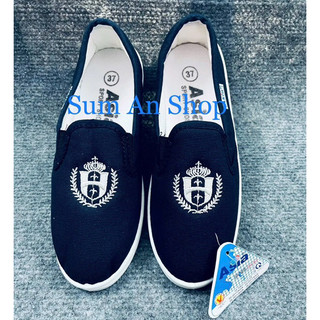  Giày thể dục lười Xỏ NỮ vải XANH W07 học sinh lao động Asia 