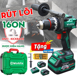 [CHÍNH HÃNG] Máy Khoan Rút Lõi WORKFIX WF-ID160AK Lực 160N Chuyên Rút Lõi, Khoan Bê Tông, Tường, Không Chổi Than