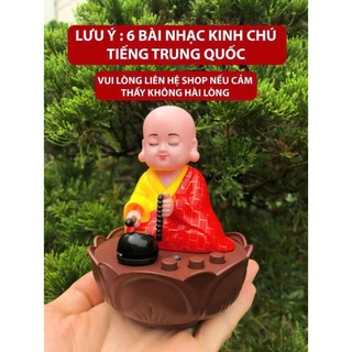  Chú tiểu gõ mõ tụng kinh có nhạc dùng pin sạc trang trí ban thờ có nhạc 6 bài kinh 