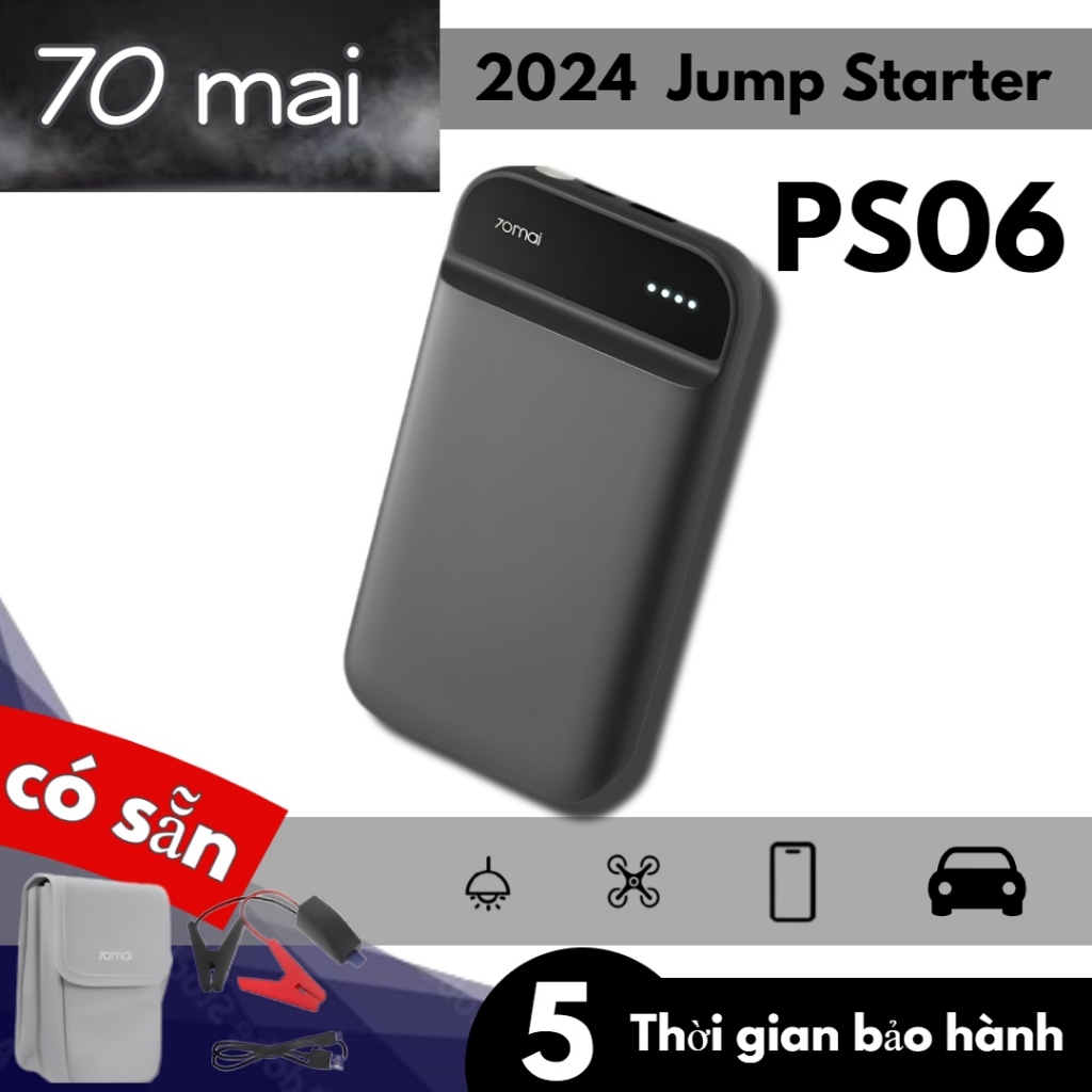 70mai Jump Starter/11100MAh Sạc dự phòng ô tô công suất cao có bơm Power Bank Khởi động ô tô
