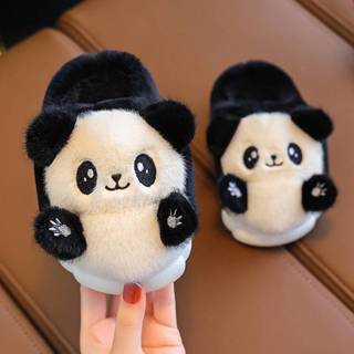 Dép Bông Trẻ Em đi trong nhà chống trơn trượt , Dép bông cho bé mùa đông họa tiết Gấu Panda Siêu Cute