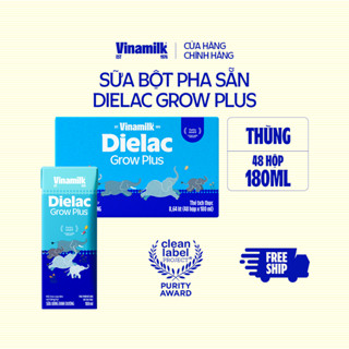 Thùng 48 hộp Sữa Uống Dinh Dưỡng Dielac Grow Plus (Sữa Non) -180ml