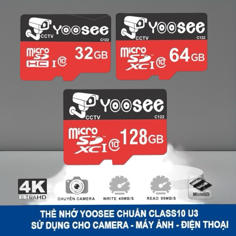 Thẻ nhớ YooSee chính hãng - 64GB tốc độ cao C10