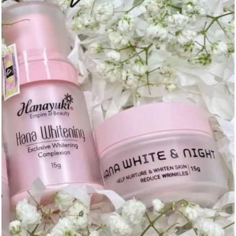 [BỘ MINI ]𝐂𝐎𝐌𝐁𝐎 𝐃𝐔̛𝐎̛̃𝐍𝐆 𝐓𝐑𝐀̆́𝐍𝐆 𝐃𝐀 𝐁𝐀𝐍 Đ𝐄̂𝐌 𝐇𝐀𝐍𝐀𝐘𝐔𝐊𝐈  15gam ( HANA WHITEING + HANA WHITE NIGHT)