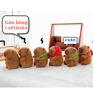 Gấu Bông Capybara Nhiều Mẫu Mã Đáng Yêu, Gấu Bông Con Chuột Capy bara mini Gía Rẻ Cho Bé