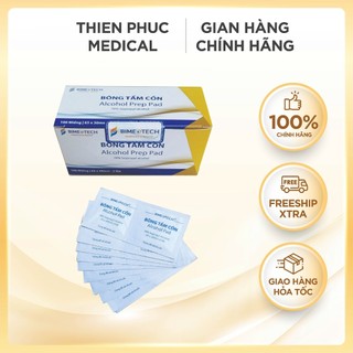Bông tẩm cồn khô Alcohol Prep Pad, hộp 100 miếng