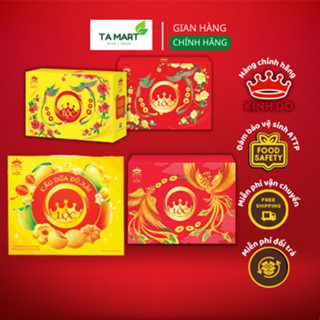 Hộp quà tết Kinh Đô 2025 LỘC tặng kèm túi giấy sang trọng - Bộ Quà Tặng bánh kẹo Tết cao cấp