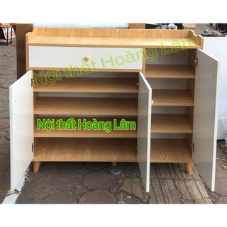 Tủ giầy chân gỗ mẫu đẹp