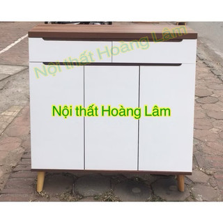 Tủ giầy chân gỗ mẫu mới