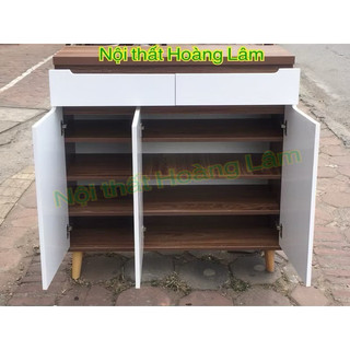 Tủ giầy chân gỗ mẫu mới