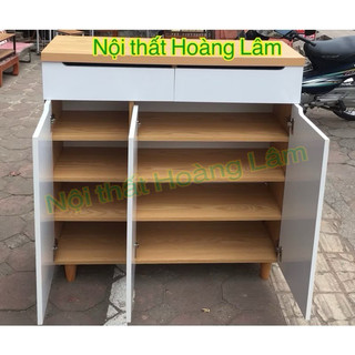 Tủ giầy chân gỗ mẫu mới