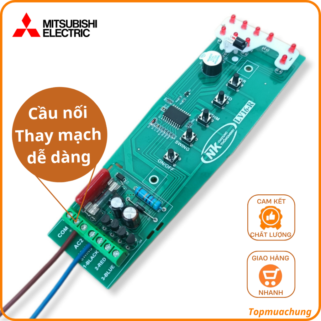 Mạch quạt cây Mitsubishi LV16 cao cấp (Mạch quạt đứng).