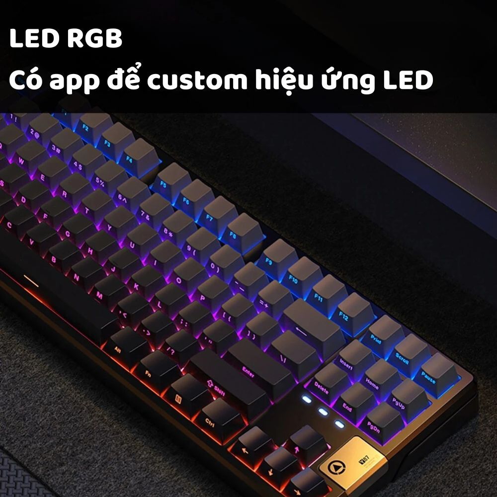 Bàn phím cơ không dây Y87 - 3 mode - Mạch xuôi 5 pin - App Marco - LED RGB - Full Foam | BigBuy360 - bigbuy360.vn