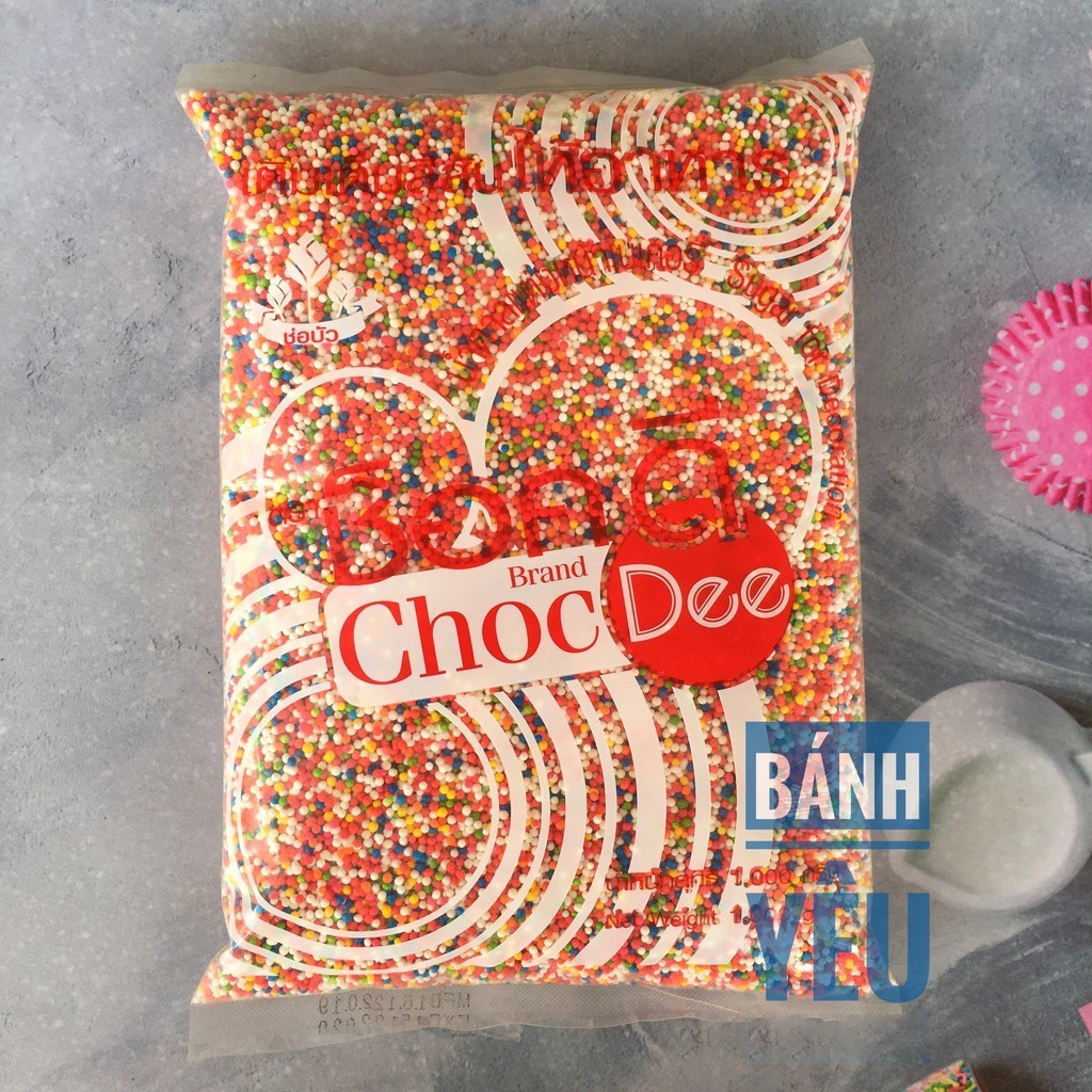 Kẹo trang trí BÁNH bi 7 màu Thái Lan gói nguyên 1kg - BK01A