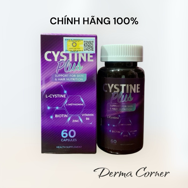 VIÊN UỐNG GIẢM MỤN, GIẢM RỤNG TÓC CYSTINE PLUS 60 viên