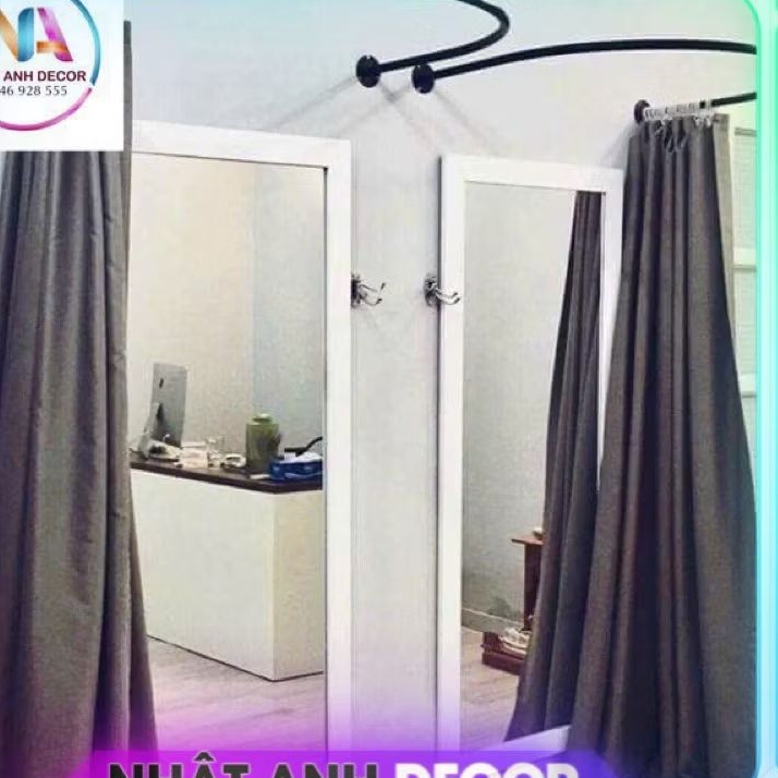 QUÂY RÈM THỬ ĐỒ SHOP THỜI TRANG, COMBO 1 KHUNG THỬ ĐỒ + 1 RÈM