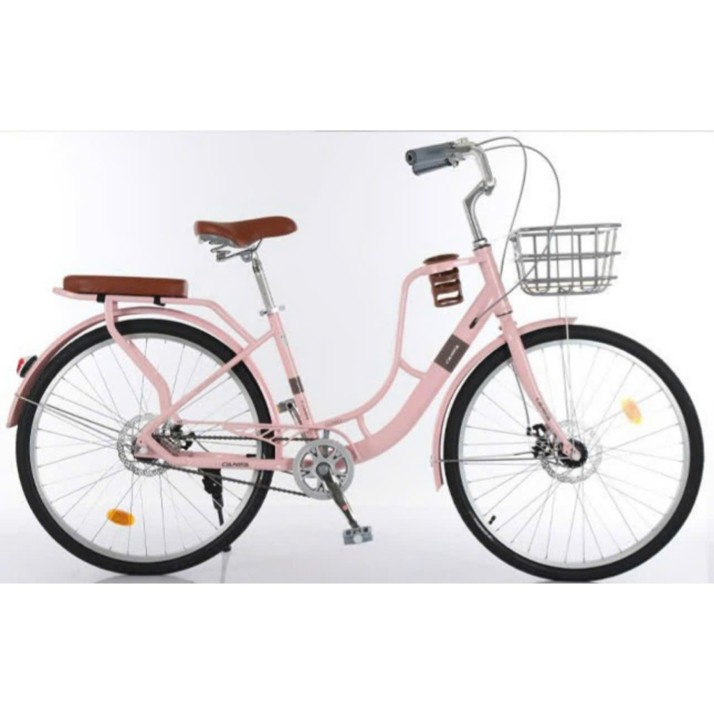 Xe đạp trẻ em nữ Califa 24-26 inch phanh đĩa (Tặng đệm yên +lục giác)