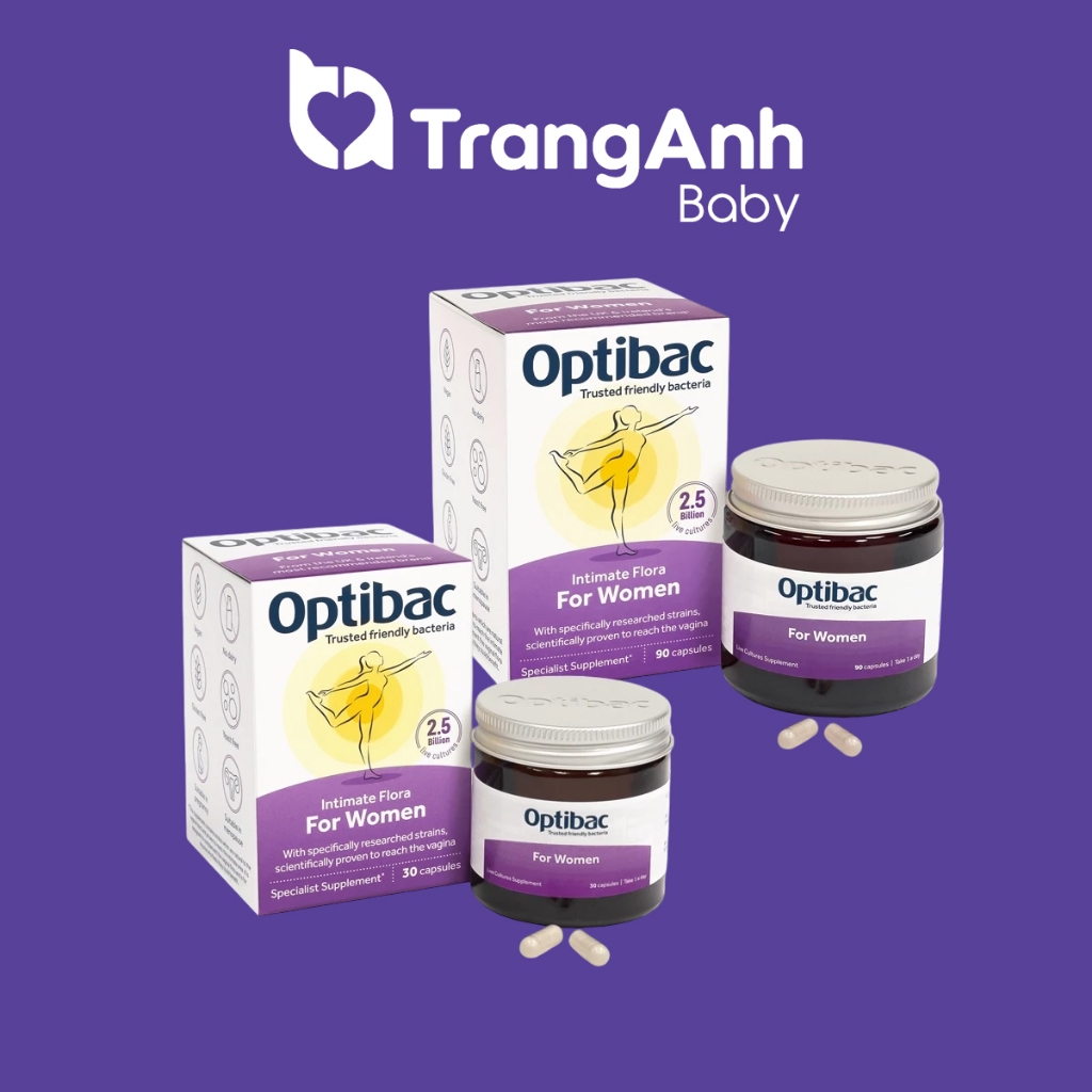 Men vi sinh phụ nữ Optibac tím Optibac Probiotics For Women