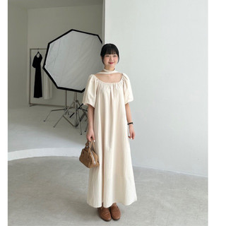  Đầm linen tay lỡ phồng mặc được nhiều kiểu | SOMS | Butter Dress 
