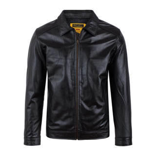 Áo da bò, áo da thật cao cấp Fttleather Collar Jacket Cổ Bẻ Trơn Da Bò - AD401B