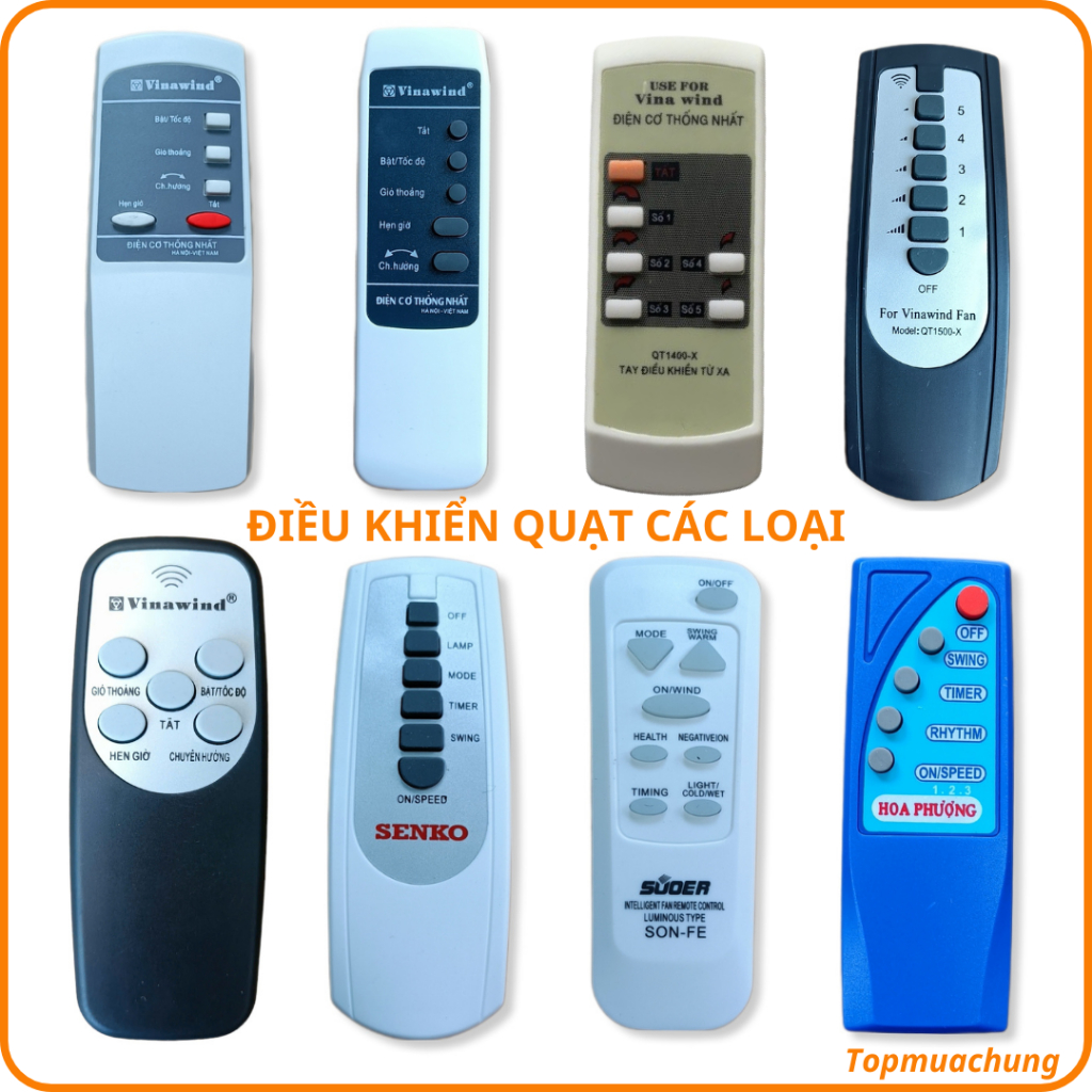 [Mã ELHA22 giảm 5% đơn 300K] Điều khiển quạt Vinawind - ASIA - SENKO - ĐA NĂNG - Hoa Phượng.