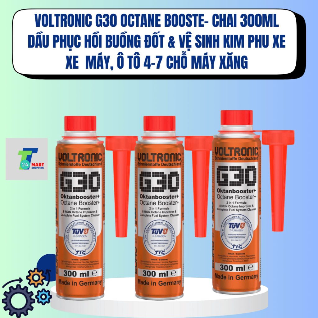 VOLTRONIC G30 OCTANE BOOSTER+ 2 IN 1 là phụ gia xăng cao cấp được phát triển với công thức 2 trong 1