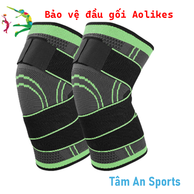Đai quấn bảo vệ đầu gối Aolikes - Bó gối - Băng gối bảo vệ khớp gối, chơi thể thao, tập gym