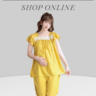 bộ đồ bầu [FREE SHIP],chất lanh lụa mát,không nhăn nhầu