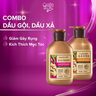 Dầu gội gừng giảm gãy rụng, kích thích mọc tóc, nuôi dưỡng tóc mềm mượt, gội đầu dưỡng sinh Cuzin 500ml
