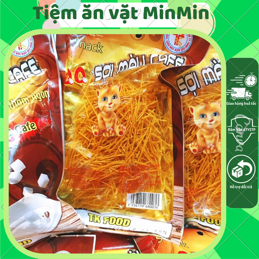 snack sợi màu cafe cay cay