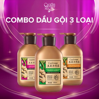 Dầu gội gừng giảm gãy rụng, kích thích mọc tóc, kiểm soát dầu gàu, nuôi dưỡng tóc suôn mềm, gội đầu dưỡng sinh Cuzin