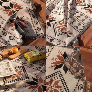 (NHIỀU MẪU HOT) Thảm Dệt Vintage Họa Tiết Thổ Cẩm, Khăn Đa Năng Trải bàn làm Mền đắp Cao Cấp