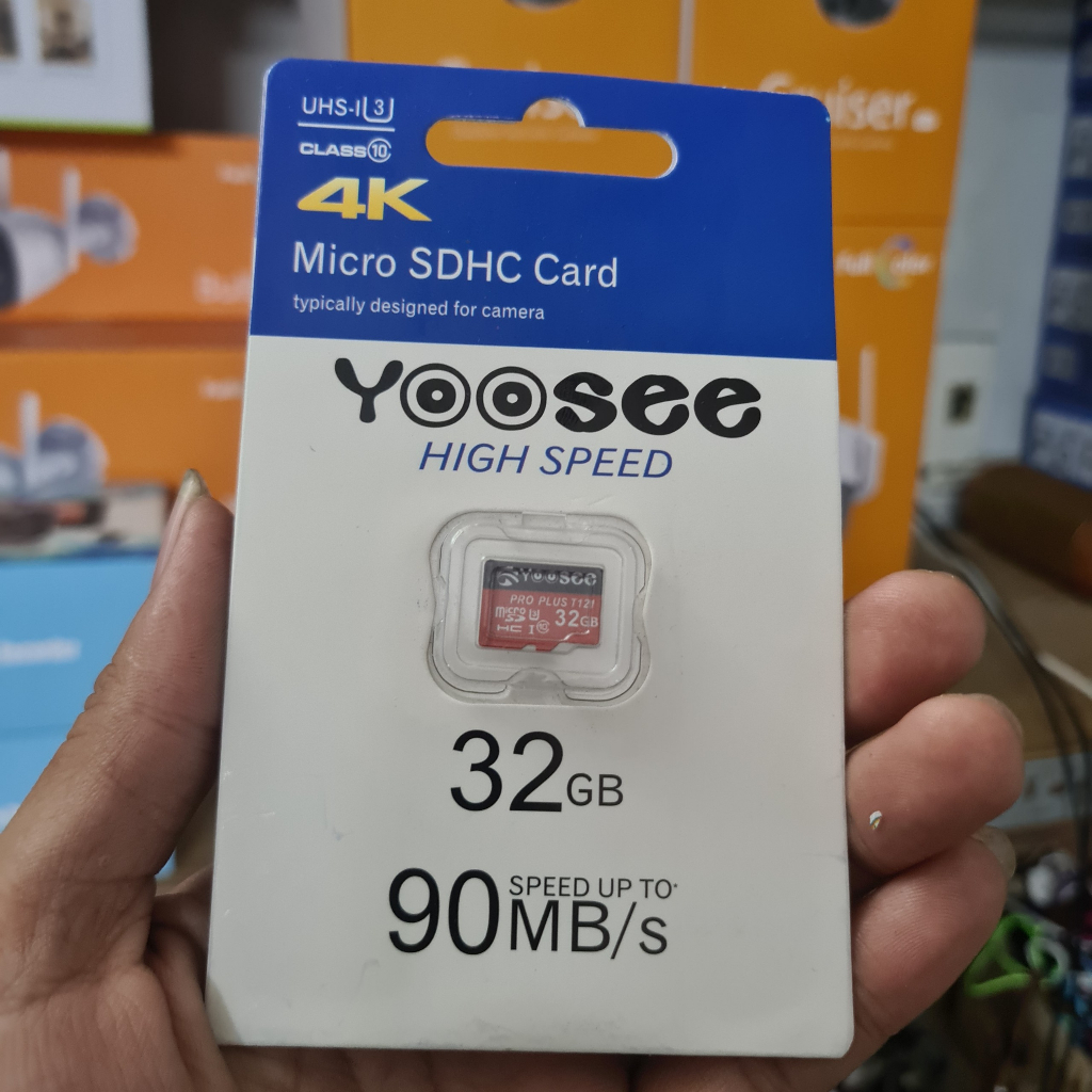 Thẻ Nhớ MicroSD Yoosee Class 10 Full Box 4K Tốc Độ 90MB/S 32GB